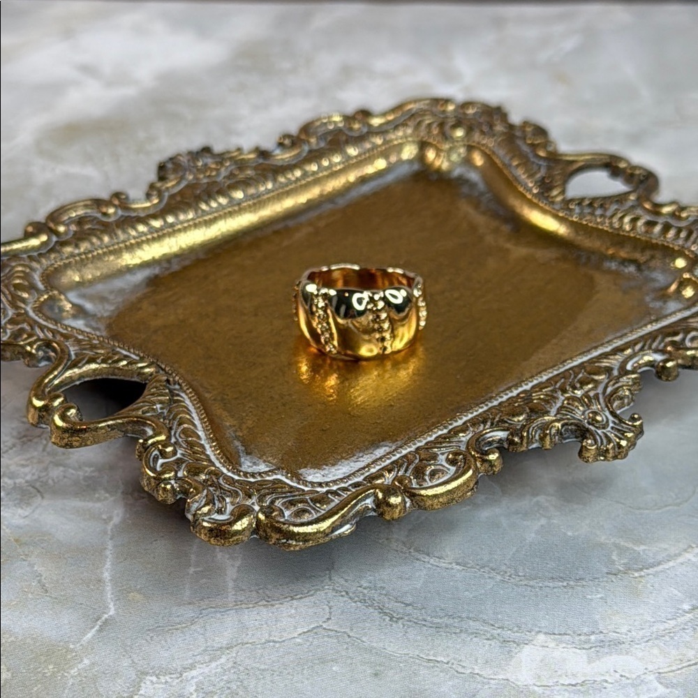 Gold Ring with Intricate Design